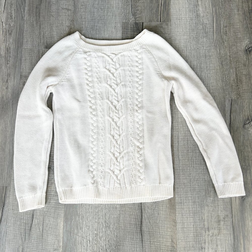 TALBOTS Angora Blend Cable Knit Sweater (size S)